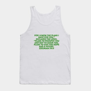 Bible Verse Jeremiah 29:11 Tank Top